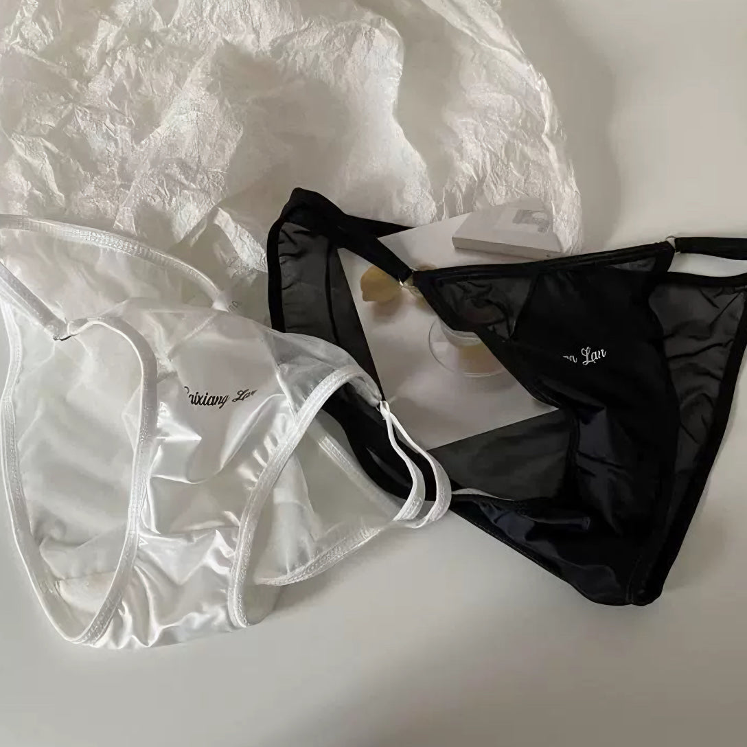Premium Pure Desire Satin Thin-Strap Briefs