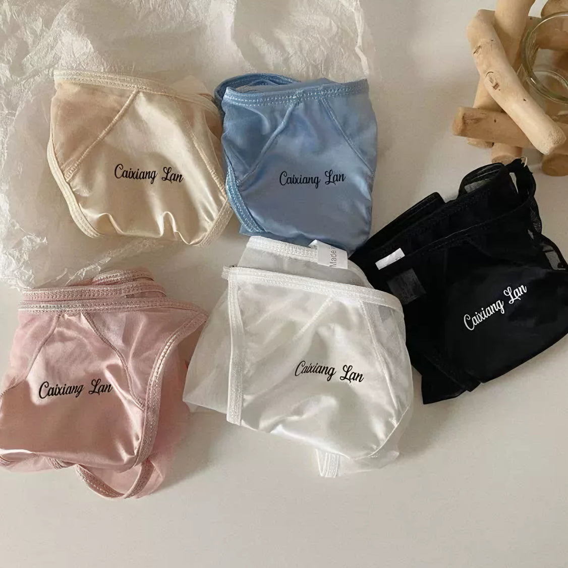 Premium Pure Desire Satin Thin-Strap Briefs
