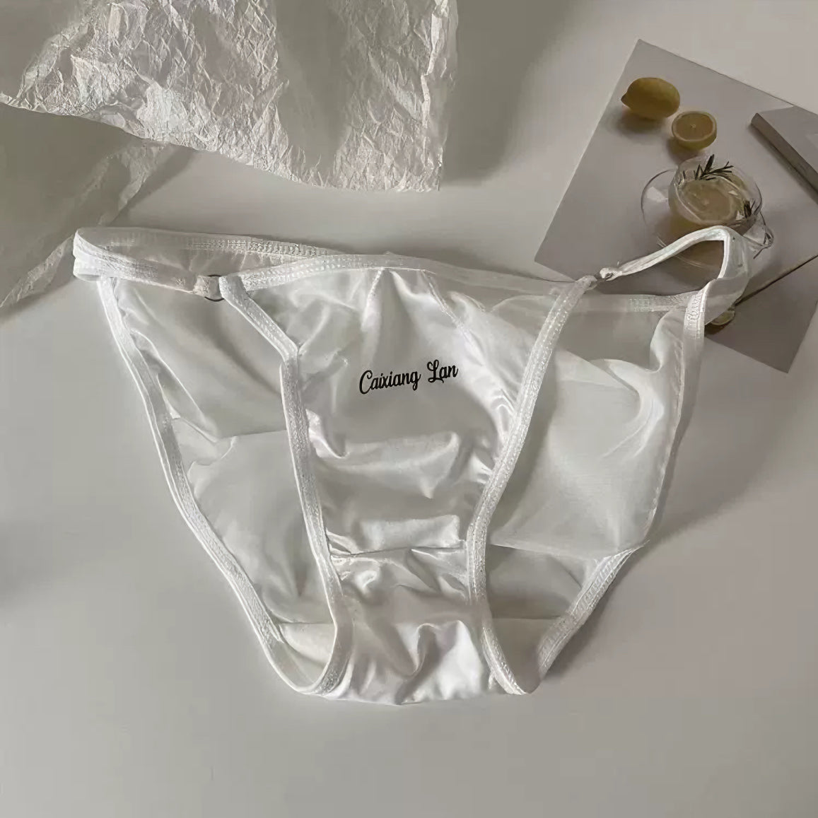Premium Pure Desire Satin Thin-Strap Briefs
