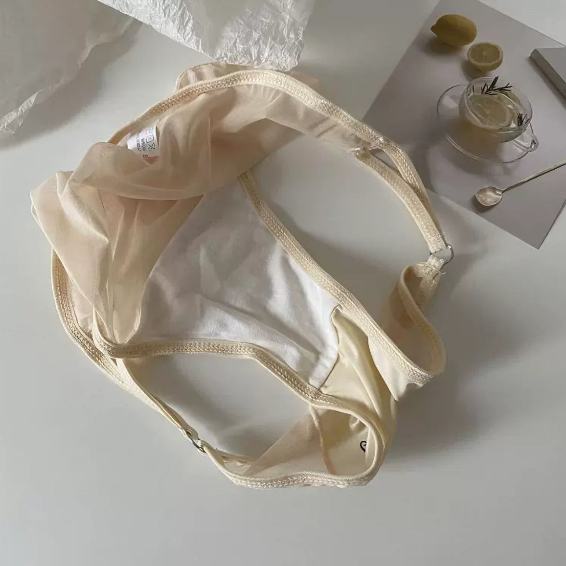 Premium Pure Desire Satin Thin-Strap Briefs